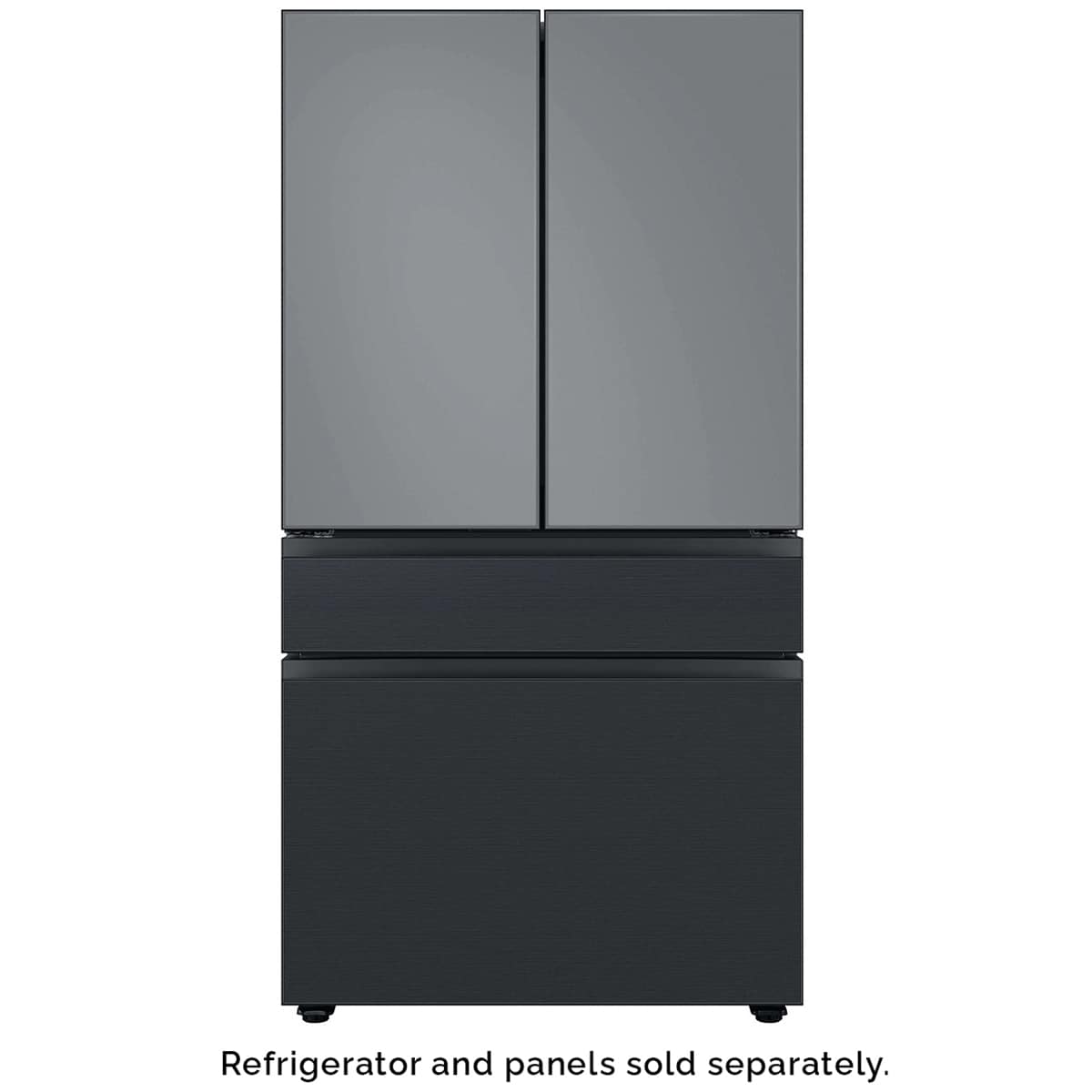Samsung BESPOKE 4-Door French Door Middle Panel for Refrigerators - Matte Black Steel, , hires