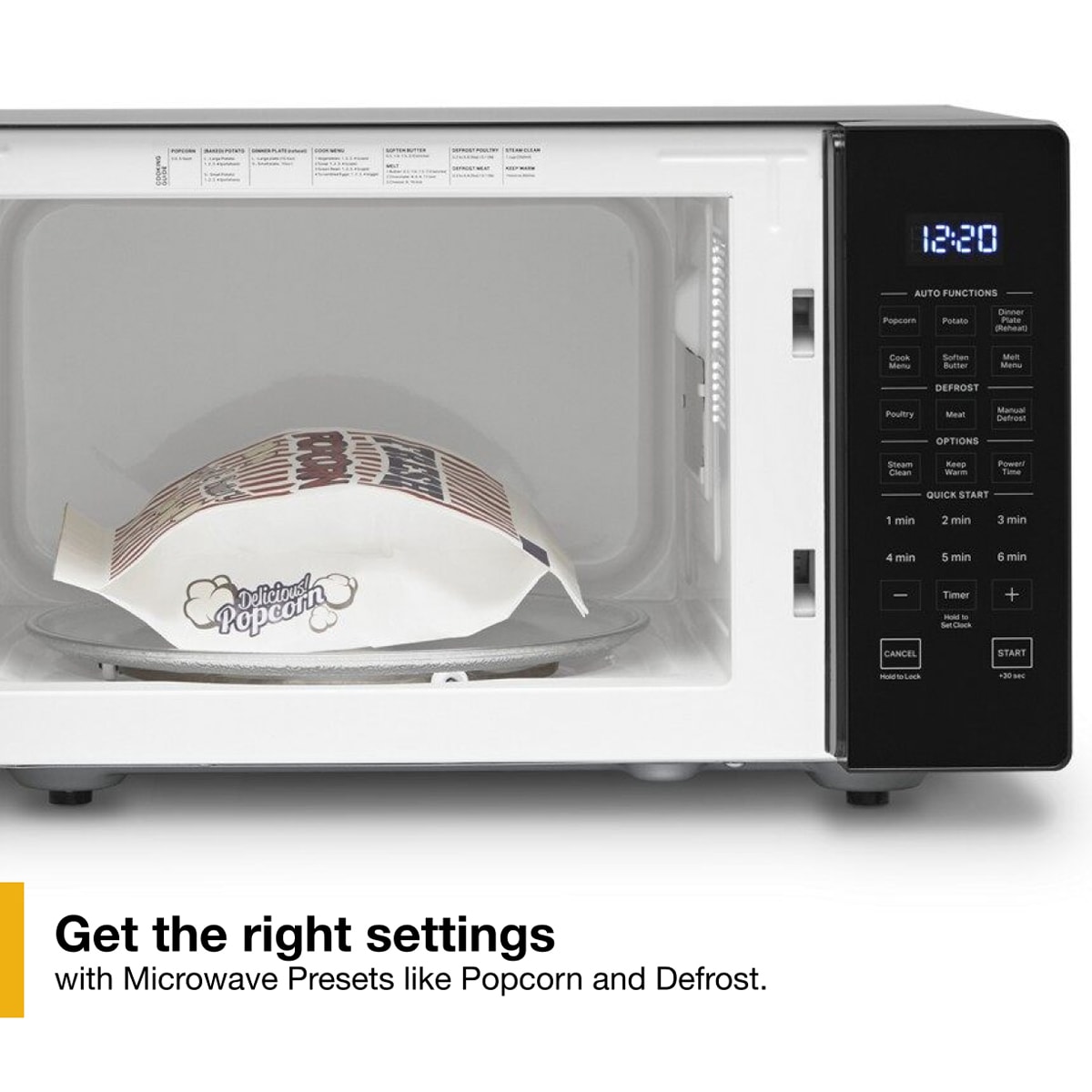 Whirlpool 19 in. 0.9 cu. ft. 900W Countertop Microwave - Black, , hires