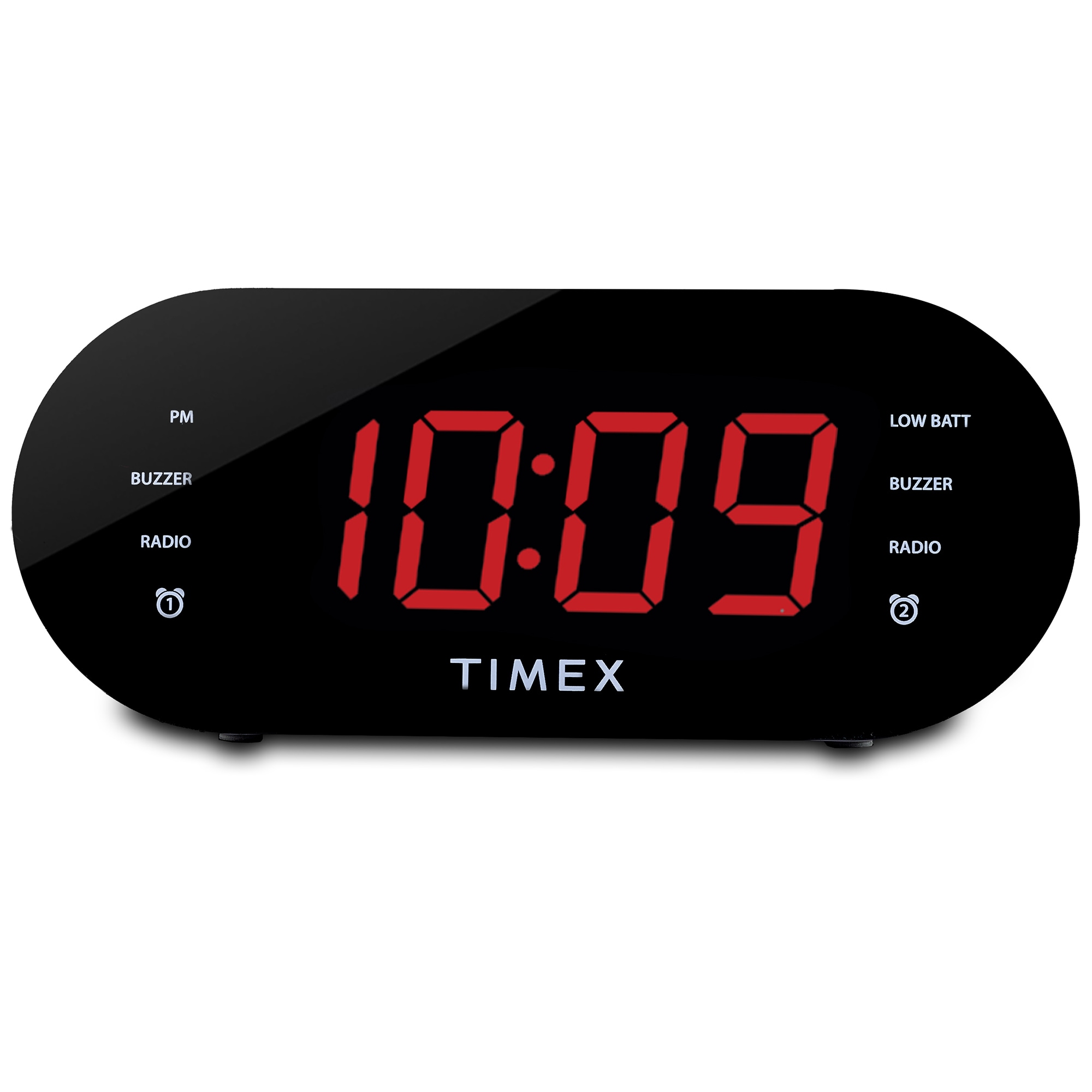 Timex Alarm Clock for Bedroom with FM Radio and USB Charging - White (T232W), , hires