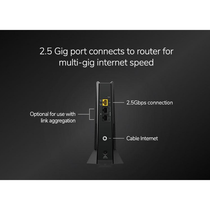 Nighthawk Mid/high-Split Multi-Gig 2.5Gbps Cable Modem, , hires