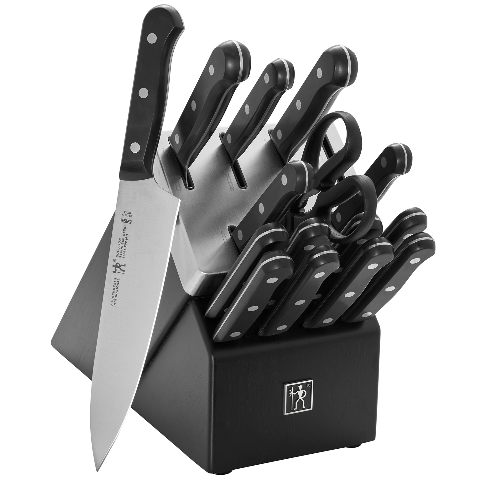 Henckels Solution 16pc SelfSharpening Knife Block Set Black P.C