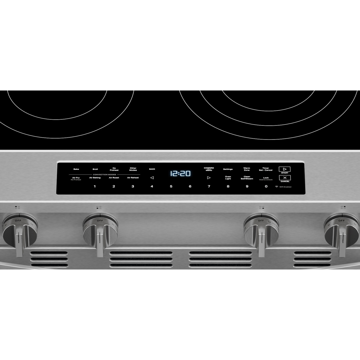 Whirlpool 30 in. 5.3 cu. ft. Smart Air Fry True European Convection Slide-In Electric Range with Radiant Burners - Fingerprint Resistant Stainless, Fingerprint Resistant Stainless, hires