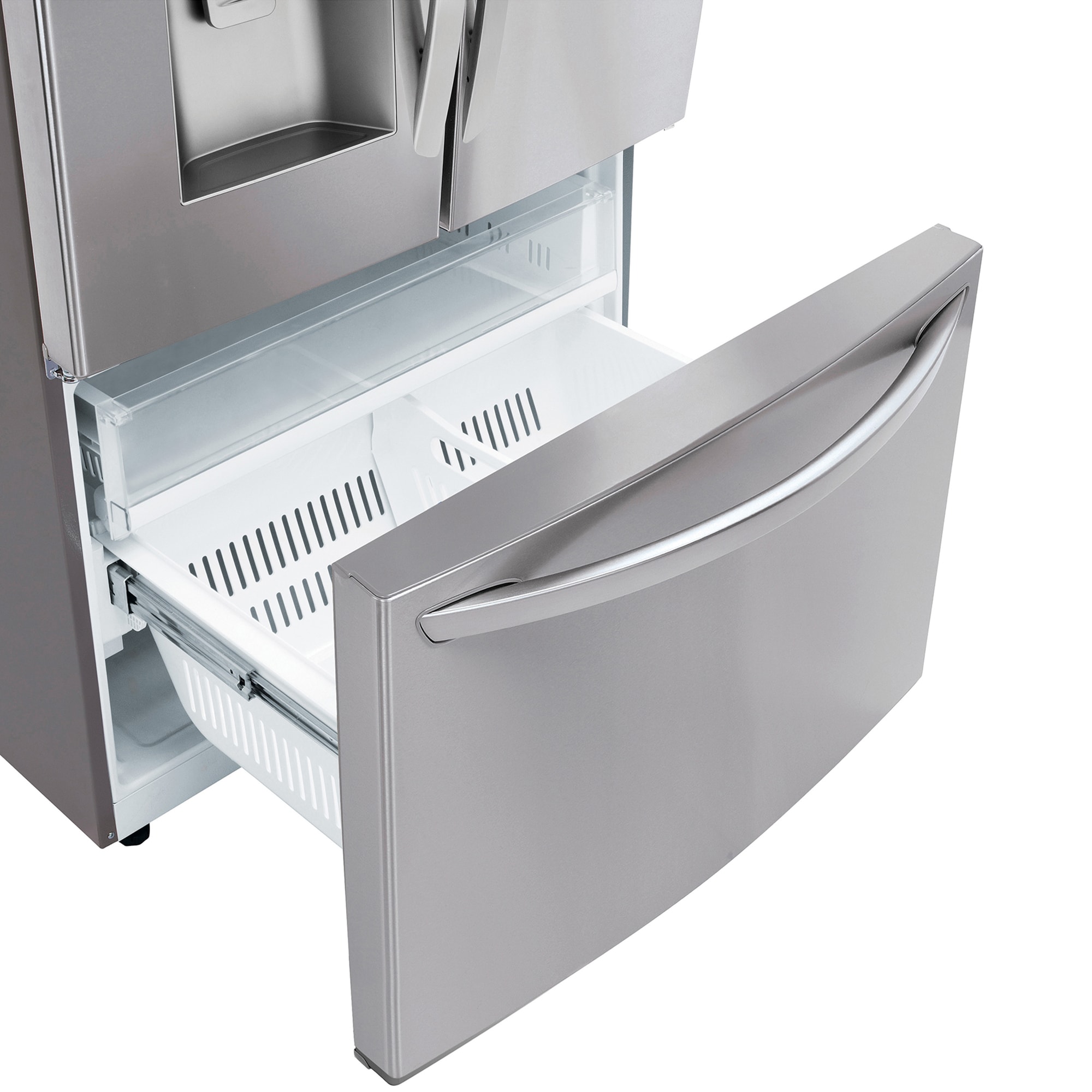 LG 36 in. 27.7 cu. ft. Smart French Door Refrigerator with Ice & Water Dispenser - PrintProof Stainless Steel, PrintProof Stainless Steel, hires