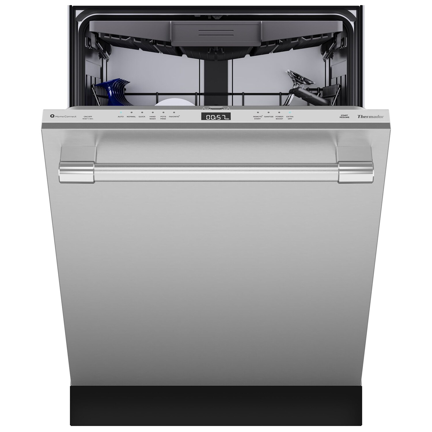 Thermador Emerald Series 24 in. Top Control Smart Dishwasher with 48 dBa Sound Level & 3rd-Rack - Stainless Steel, , hires