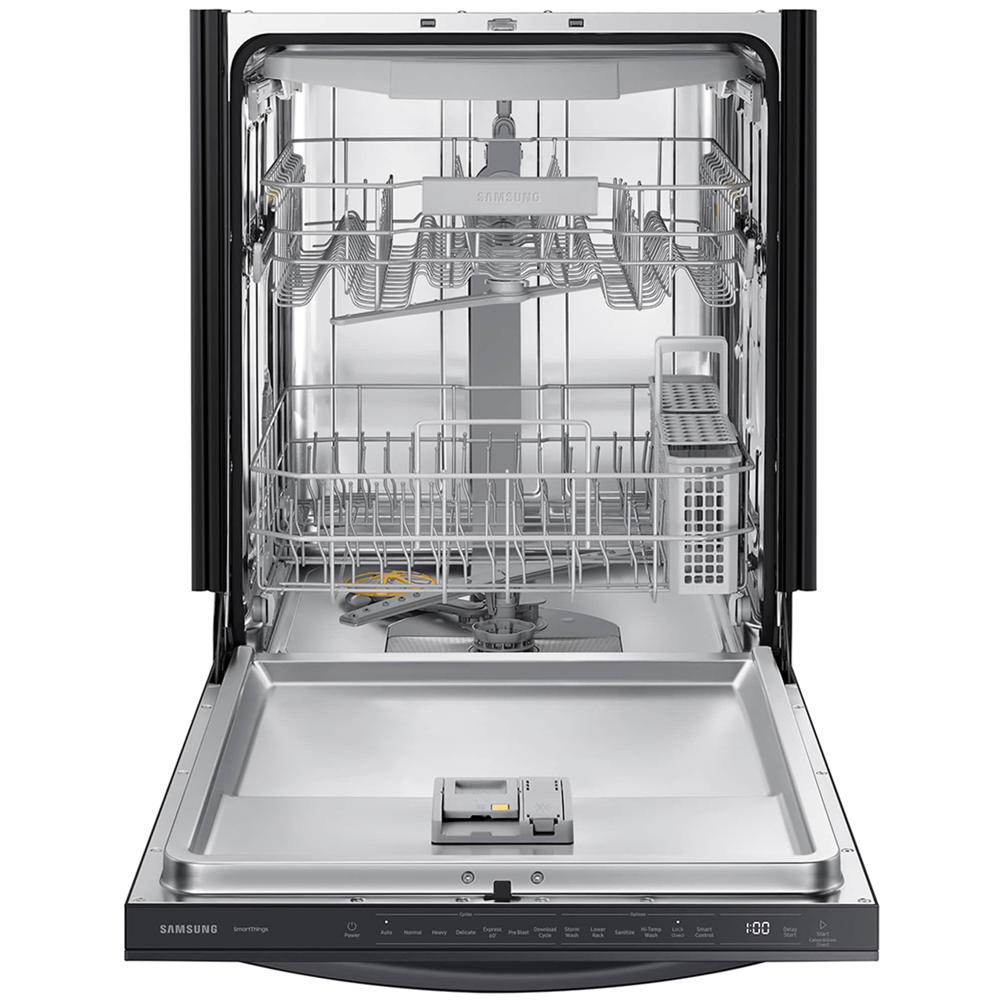 Samsung 24 in. Top Control Smart Dishwasher with 46 dBa Sound Level & 3rd-Rack - Matte Black Steel, , hires