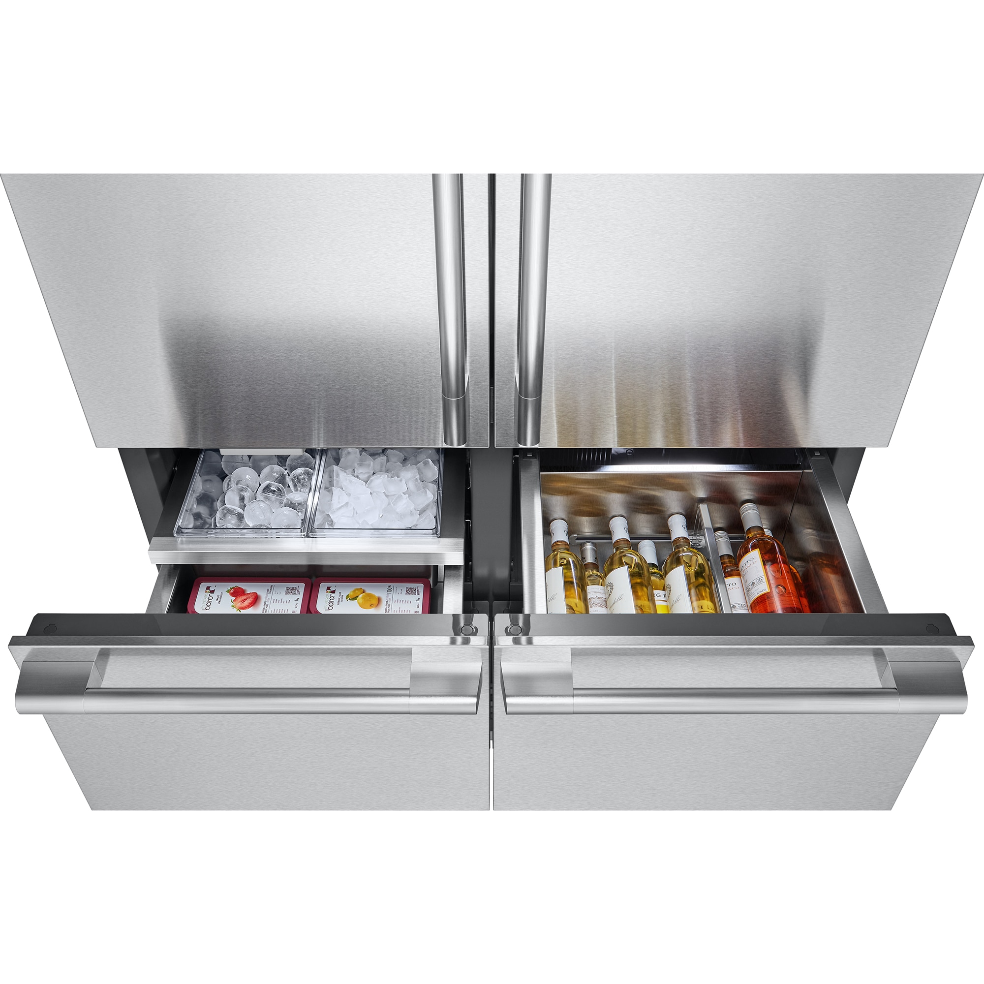 Signature Kitchen Suite 48 in. 26 cu. ft. Built-In Smart Counter Depth 6-Door French Door Refrigerator with Internal Water Dispenser - Custom Panel Ready, , hires