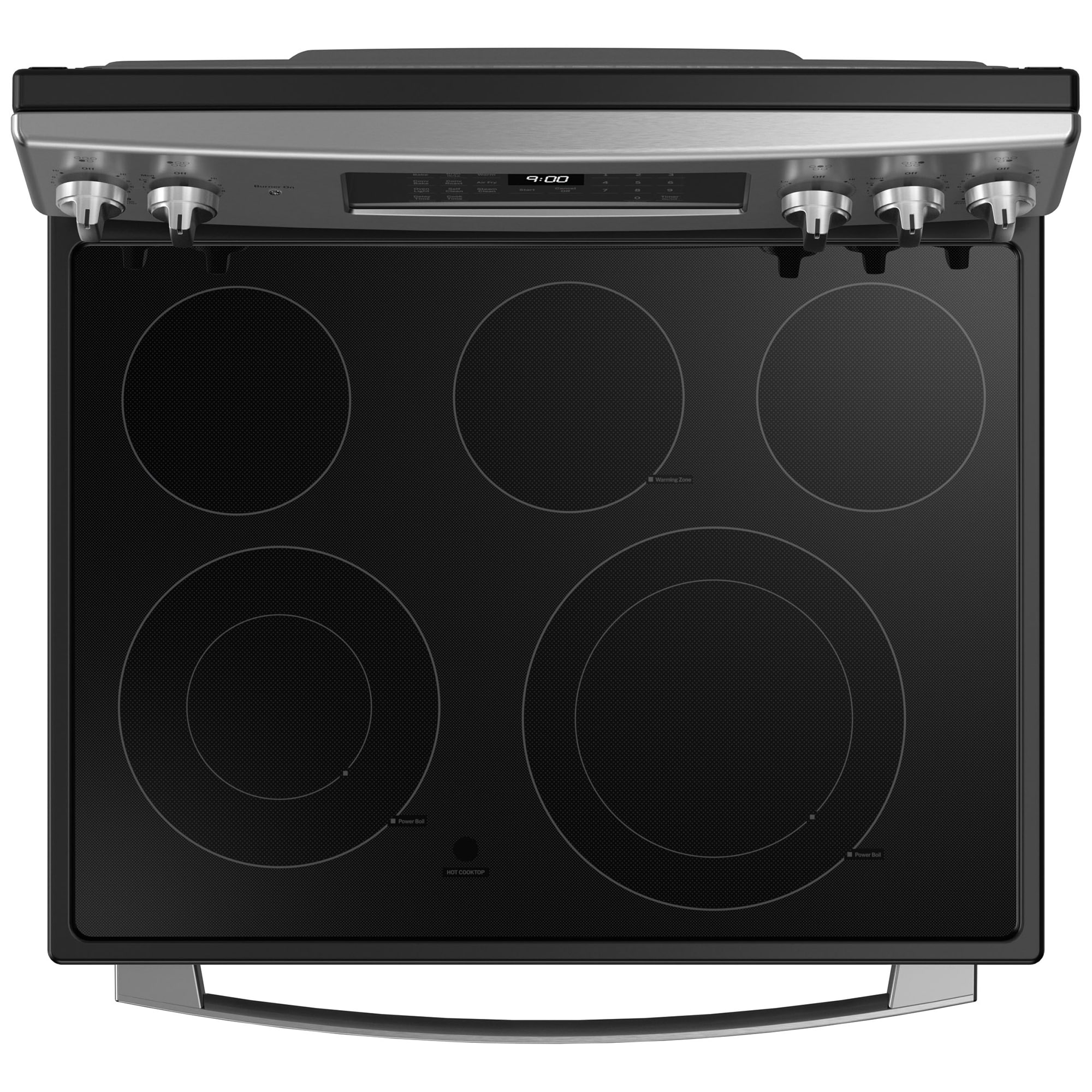 GE Profile 30 in. 6.2 cu. ft. Smart Air Fry True European Convection Electric Range with Radiant Burners - Fingerprint Resistant Stainless, , hires
