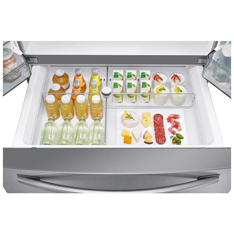Samsung 36 in. 28 cu. ft. Smart 4-Door French Door Refrigerator with Ice & Water Dispenser - Stainless Steel, Stainless Steel, hires