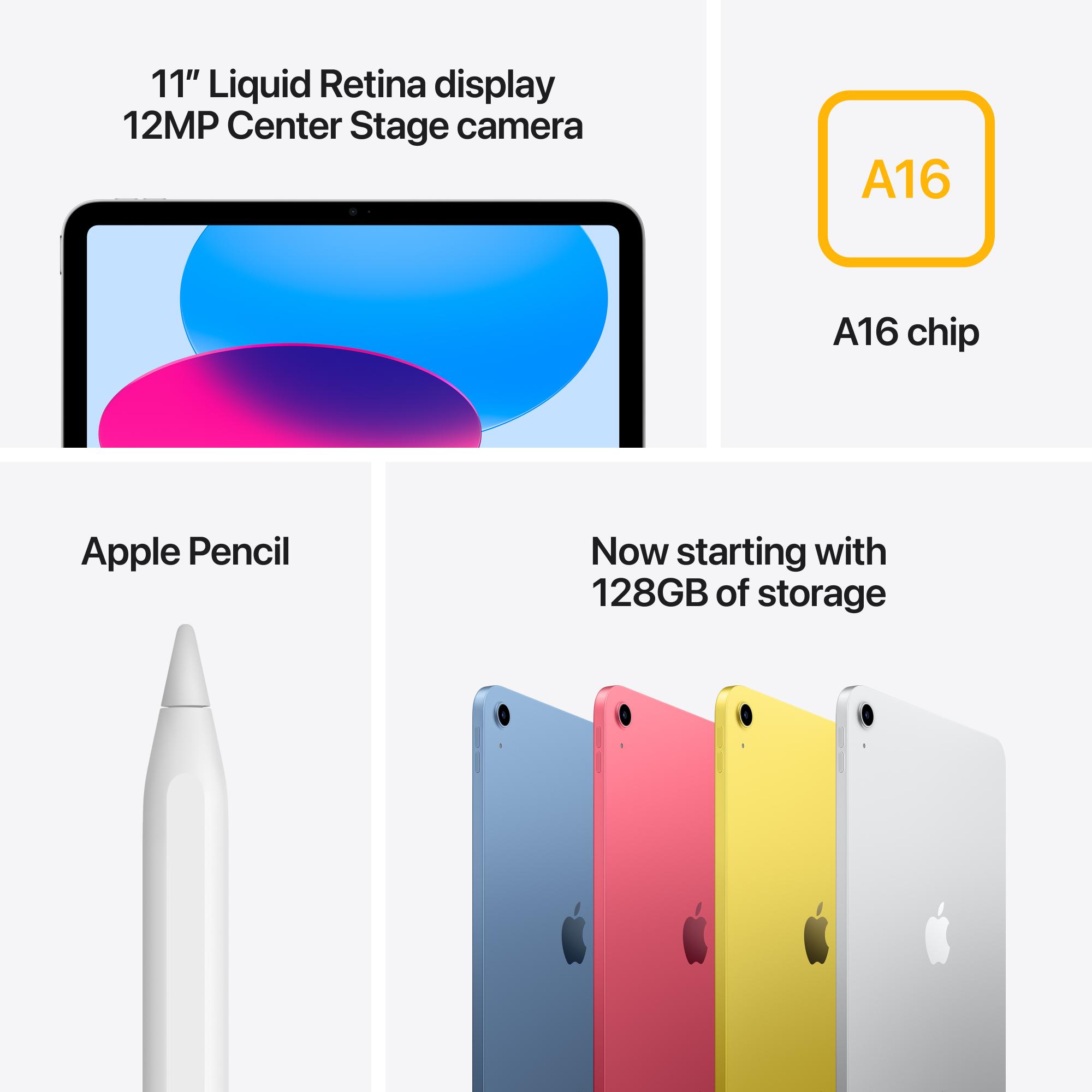 Apple - 11-inch iPad A16 chip with Wi-Fi - 128GB - Pink, Pink, hires