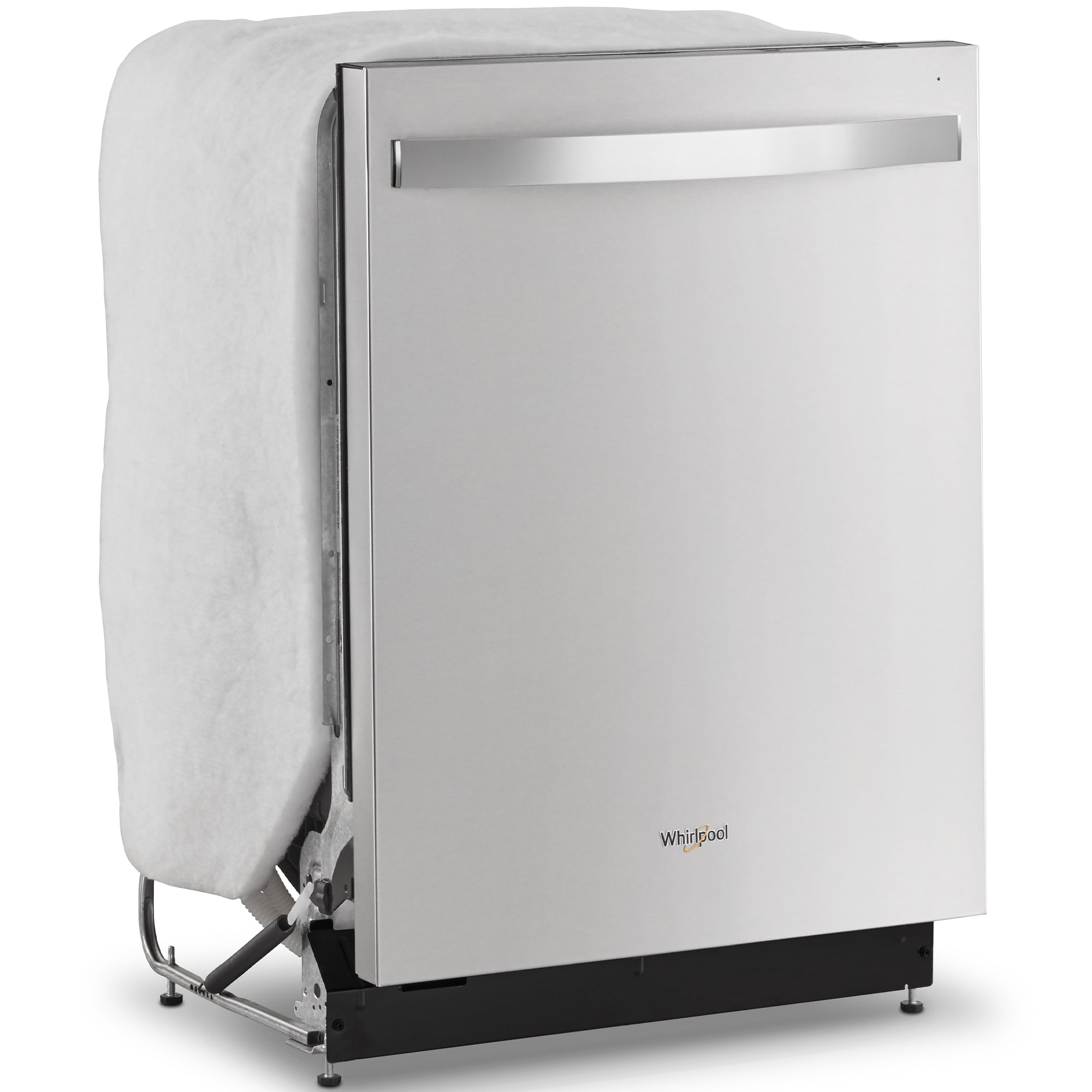 Whirlpool 24 in. Top Control Dishwasher with 51 dBa Sound Level & 3rd-Rack - Fingerprint Resistant Stainless, , hires