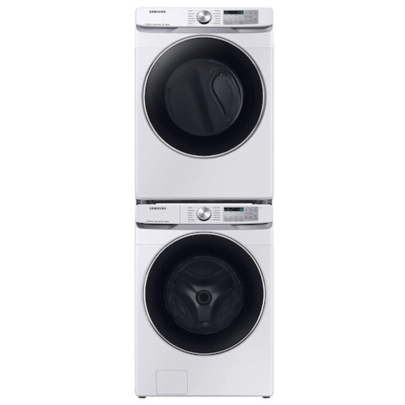 Samsung 27 in. 7.5 cu. ft. Smart Stackable Gas Dryer with Sanitize+, Steam Cycle & Sensor Dry - White, White, hires