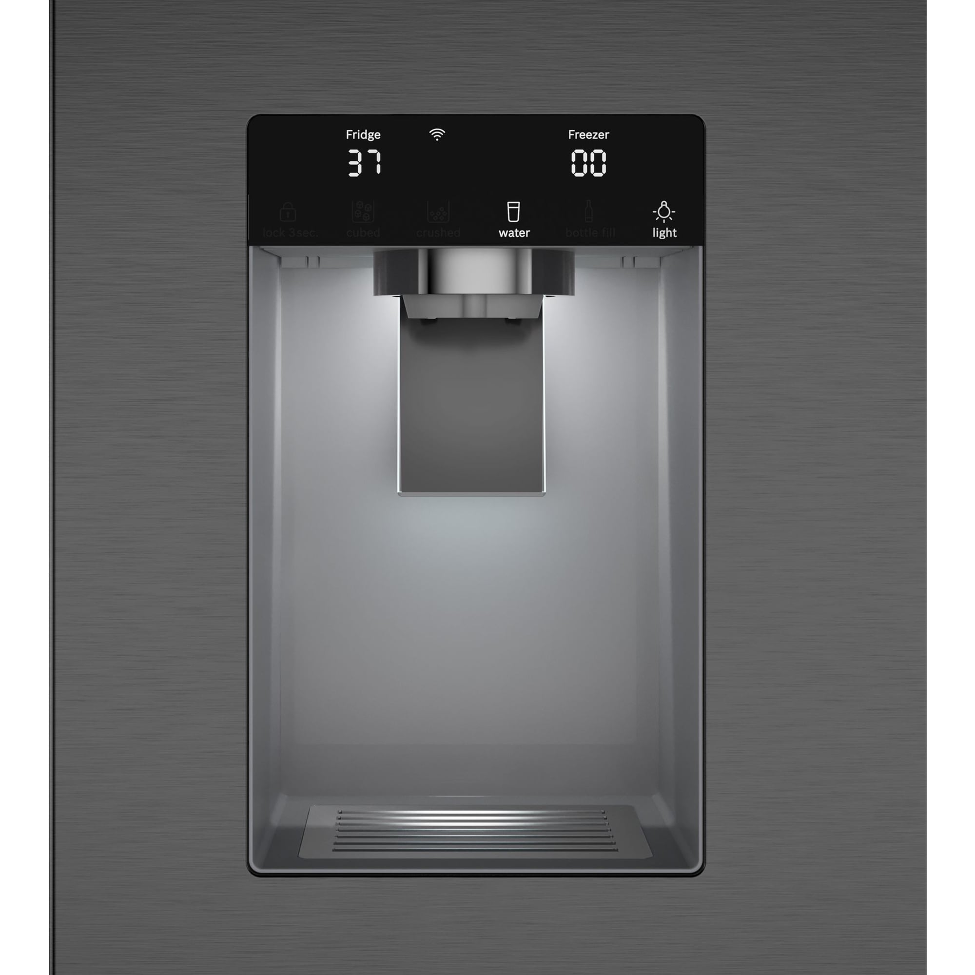 Bosch 500 Series 36 in. 26 cu. ft. Smart French Door Refrigerator with Ice & Water Dispenser - Black Stainless Steel, , hires