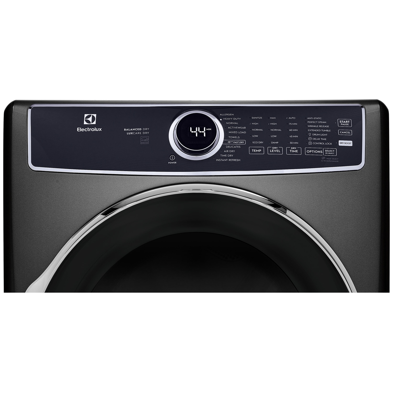 Electrolux 600 Series 27 in. 8.0 cu. ft. Stackable Electric Dryer with Balance Dry, Instant Refresh, Perfect Steam & Sanitize Cycle - Titanium, Titanium, hires