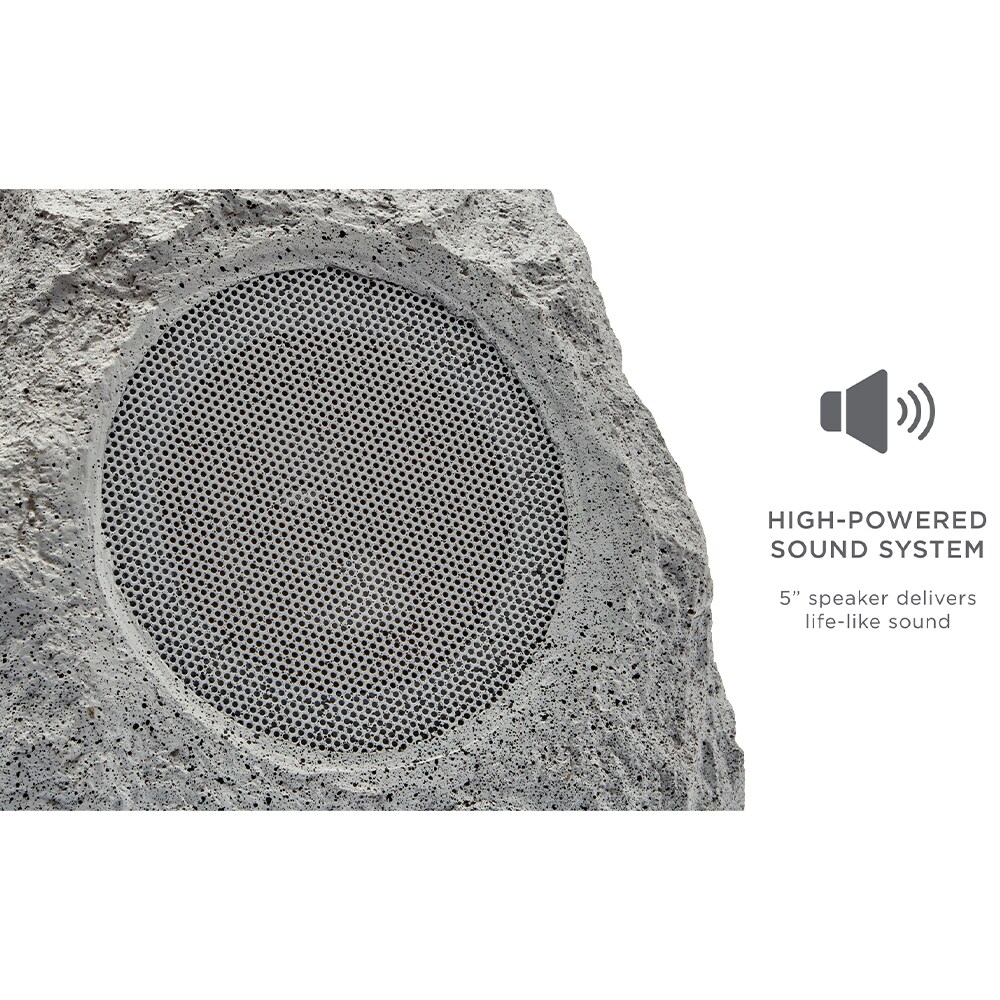 ION Glow Stone Rechargeable Wireless Outdoor LED Rock Speakers - Pair, , hires