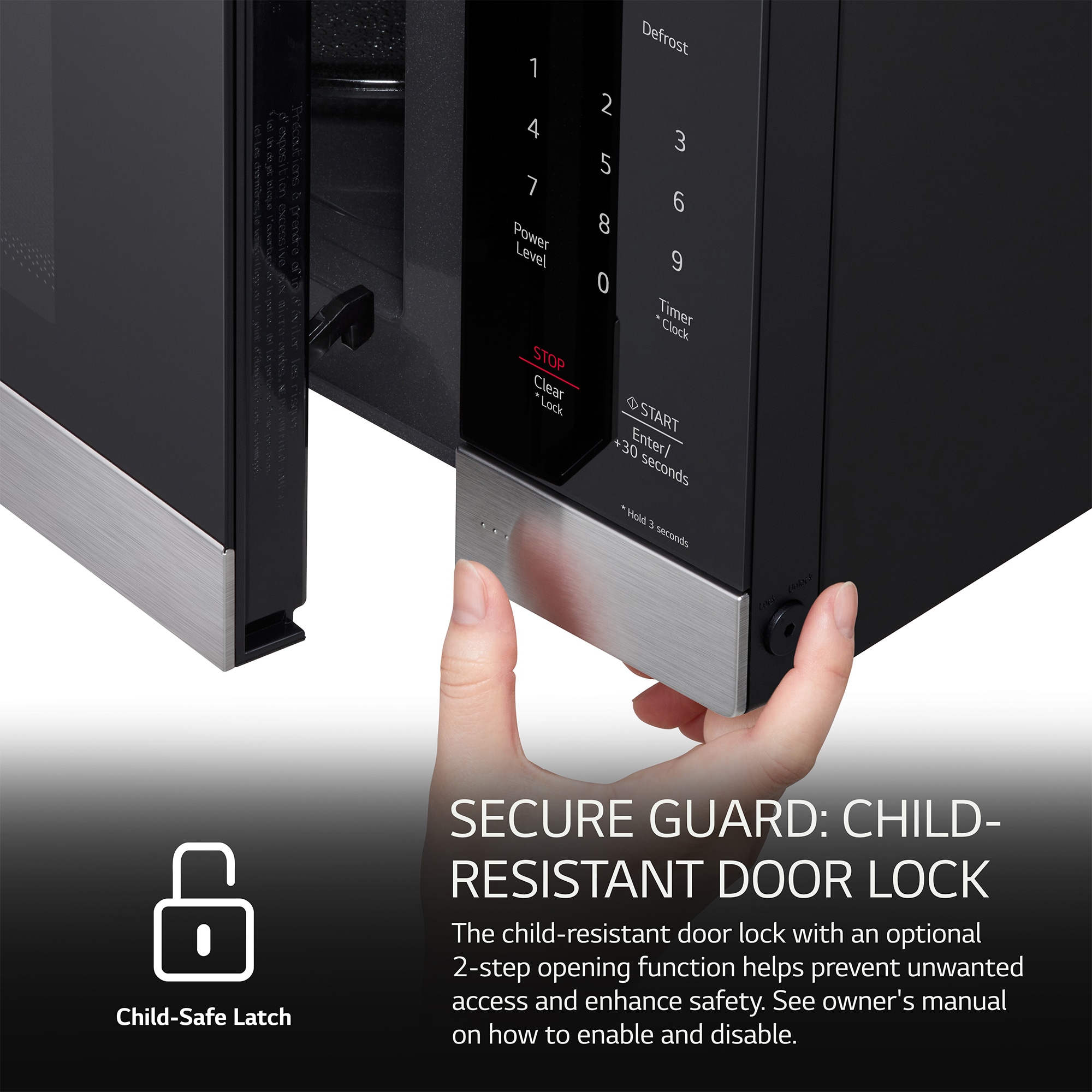 LG 24 in. 2.0 cu. ft. 1200W Countertop Microwave with Sensor Cooking - Stainless Steel, Stainless Steel, hires