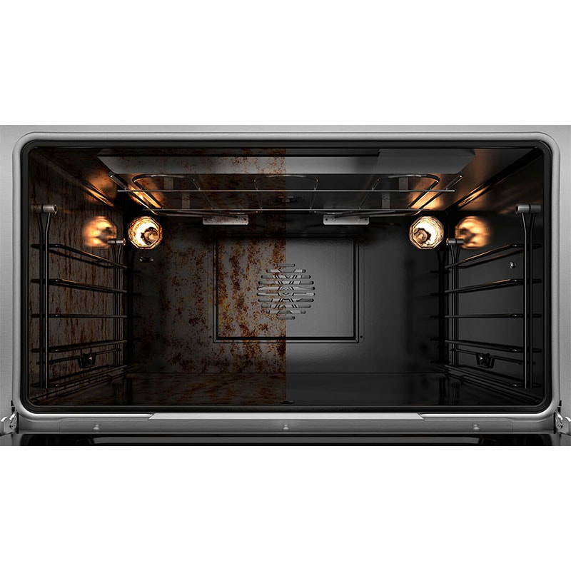Fisher Paykel Pro Series 9 48 in. 6.9 cu. ft. Smart Air Fry True European Convection Double Oven Dual Fuel Range with 5 Sealed Burners & Griddle - Stainless Steel, , hires