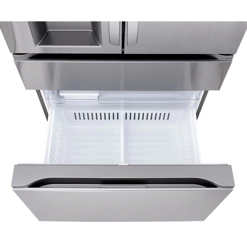 LG 36 in. 24.5 cu. ft. Smart Counter Depth 4-Door French Door Refrigerator with Ice & Water Dispenser - PrintProof Stainless Steel, , hires