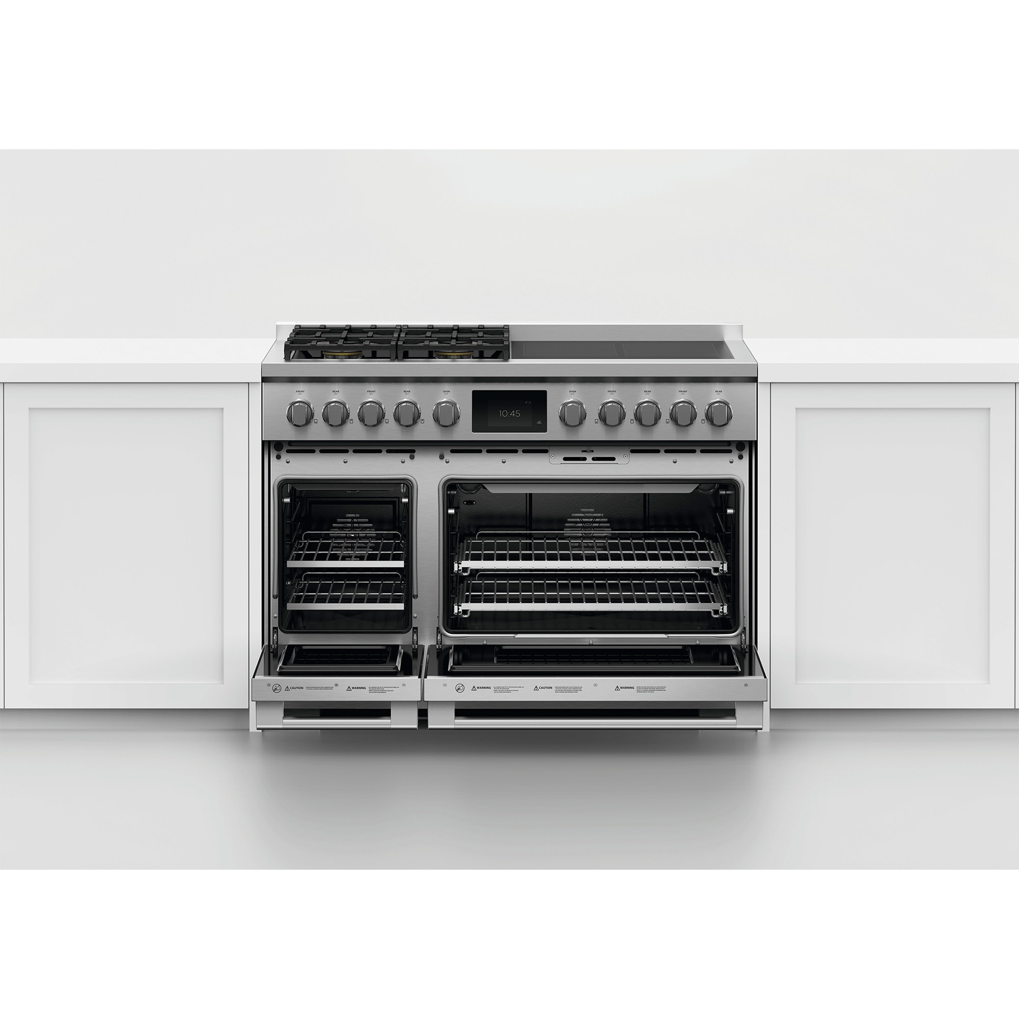 Fisher & Paykel Series 11 Professional 48 in. 6.9 cu. ft. Smart Air Fry True European Convection Double Oven Dual Fuel Range with 8 Sealed Burners - Stainless Steel, , hires