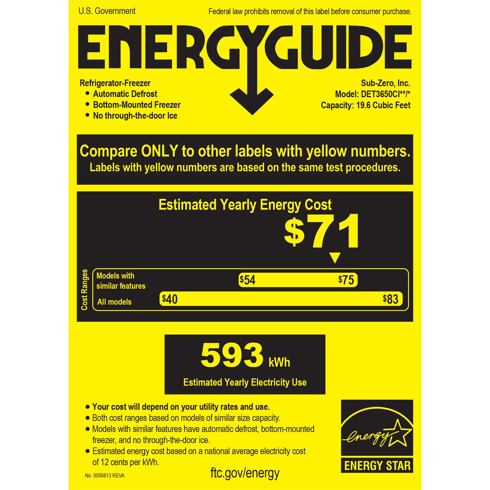 Sub-Zero 36 in. Built-In 19.6 cu. ft. Left- Hinged Counter Depth Bottom Freezer Refrigerator with Internal Filtered Water Dispenser - Custom Panel Ready, , hires