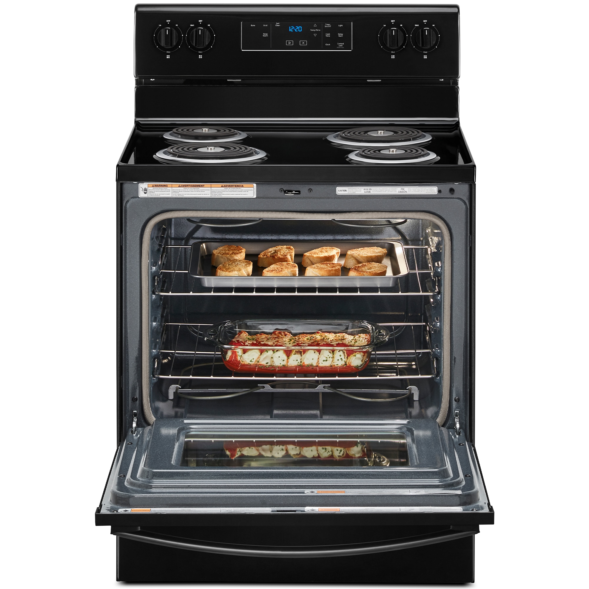 Whirlpool 30 in. 4.8 cu. ft. Electric Range with Coil Burners - Black, , hires