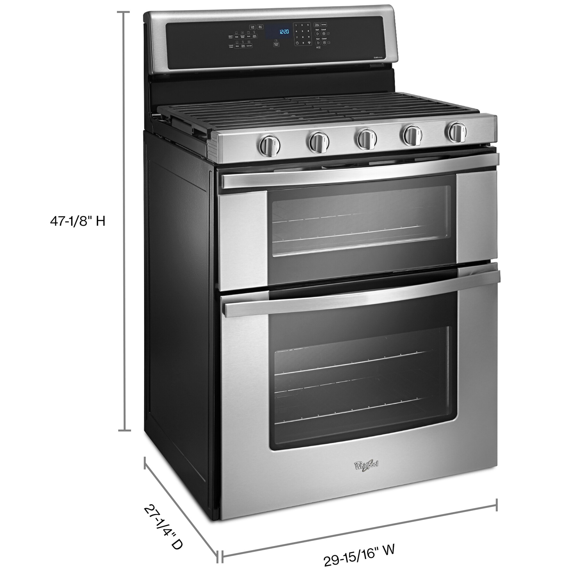 Whirlpool 30 in. 6.0 cu. ft. Convection Double Oven Freestanding Gas