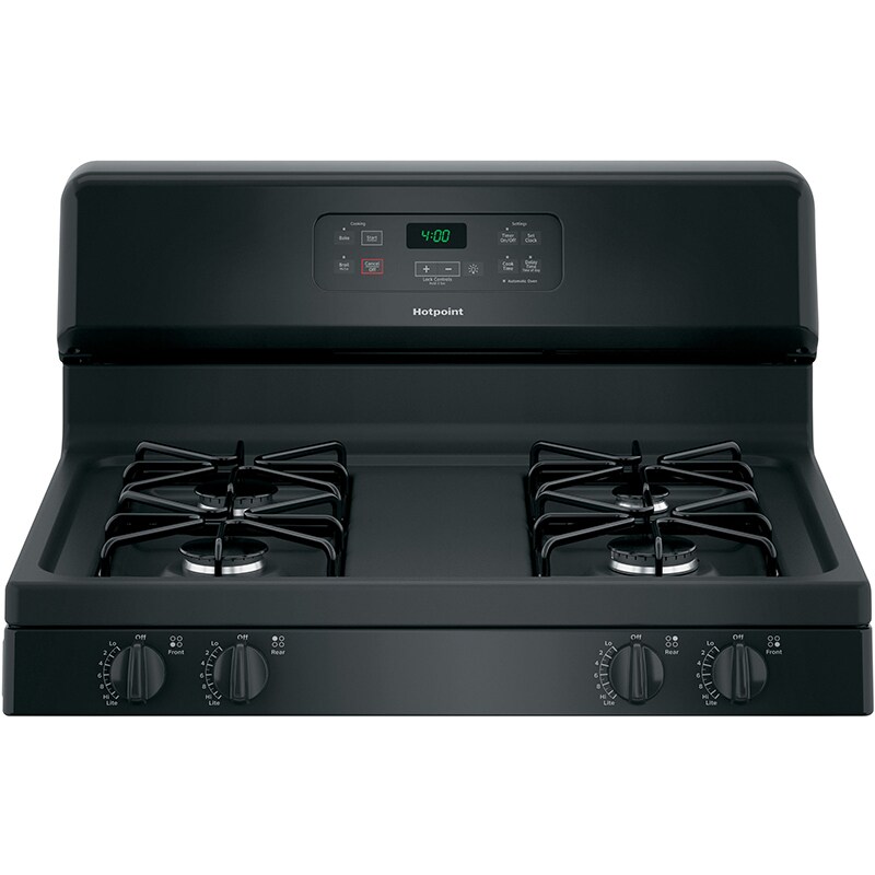 Hotpoint 30 in. 4.8 cu. ft. Gas Range with 4 Sealed Burners - Black, , hires