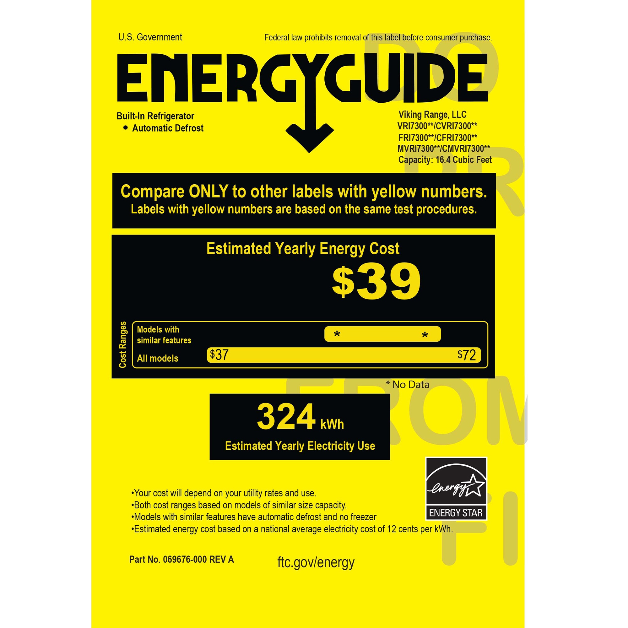 Viking 7 Series 30 in. 16.4 cu.ft. Built-In Counter Depth Freeezerless Refrigerator with Internal Water Dispenser - Custom Panel Ready, , hires