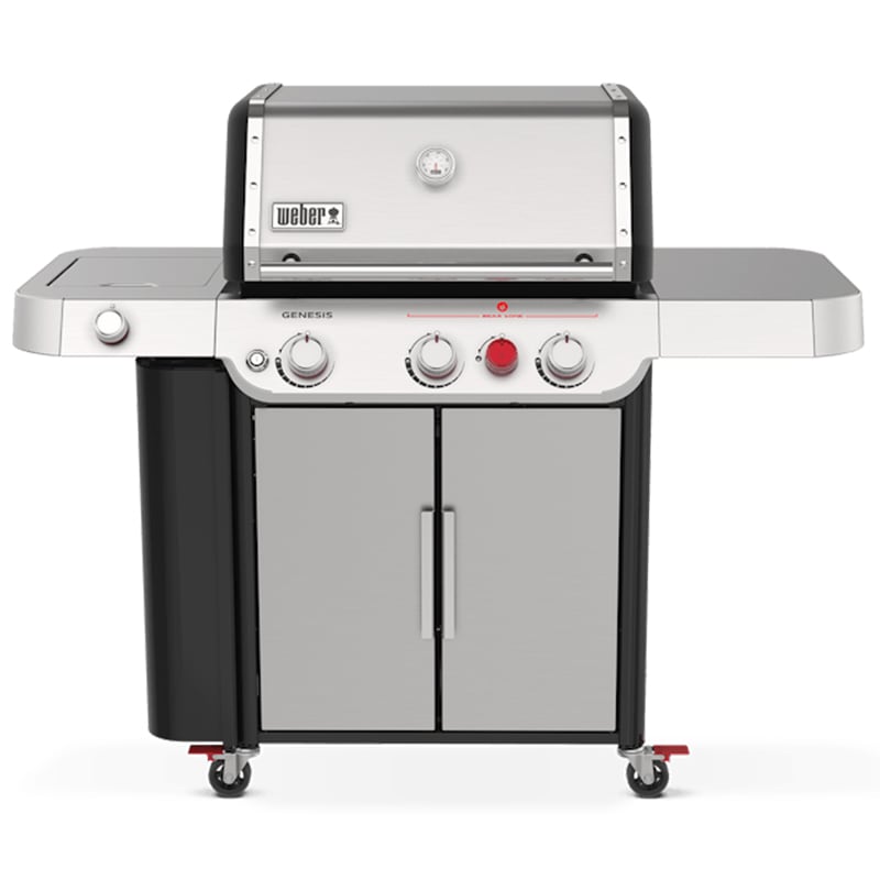 Weber Genesis S-335 3-Burner LP Gas Grill with Electronic Ignition System, Side Burner & Sear Burner - Stainless Steel, , hires