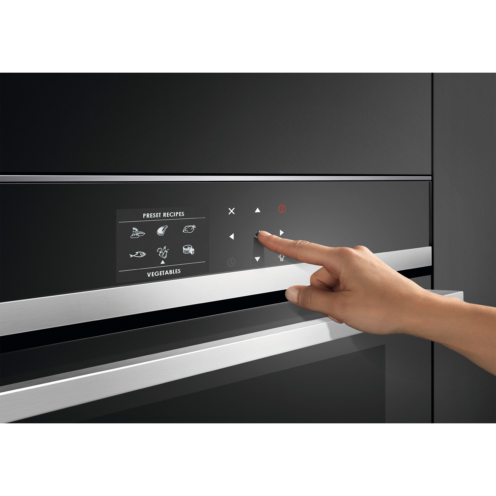 Fisher & Paykel Series 9 24 in. 1.3 cu. ft. Steam Electric Single Wall Oven with True European Convection - Stainless Steel, , hires
