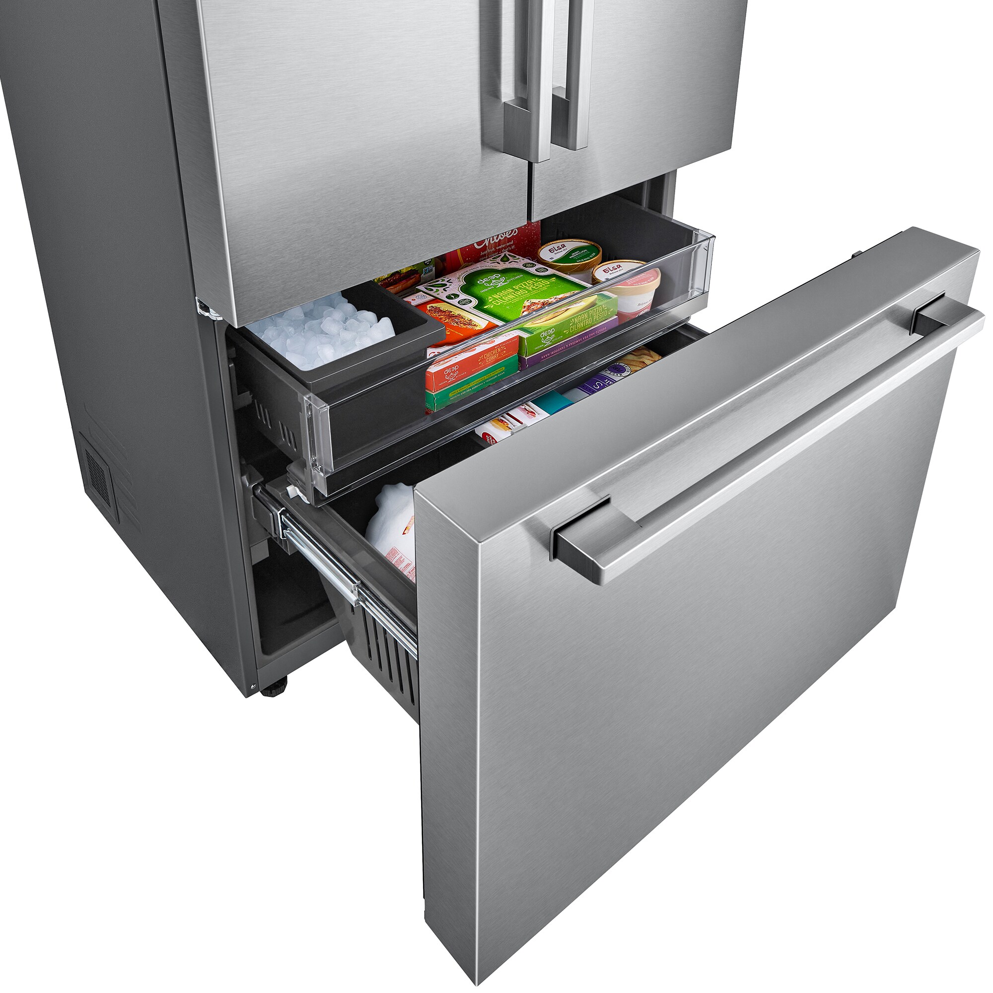 LG Studio 36 in. 26.5 cu. ft. Smart Counter Depth French Door Refrigerator with Internal Water Dispenser - PrintProof Stainless Steel, PrintProof Stainless Steel, hires