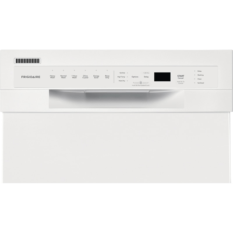 Frigidaire 18 in. Front Control Dishwasher with 52 dBa Sound Level & Pocket - White, White, hires