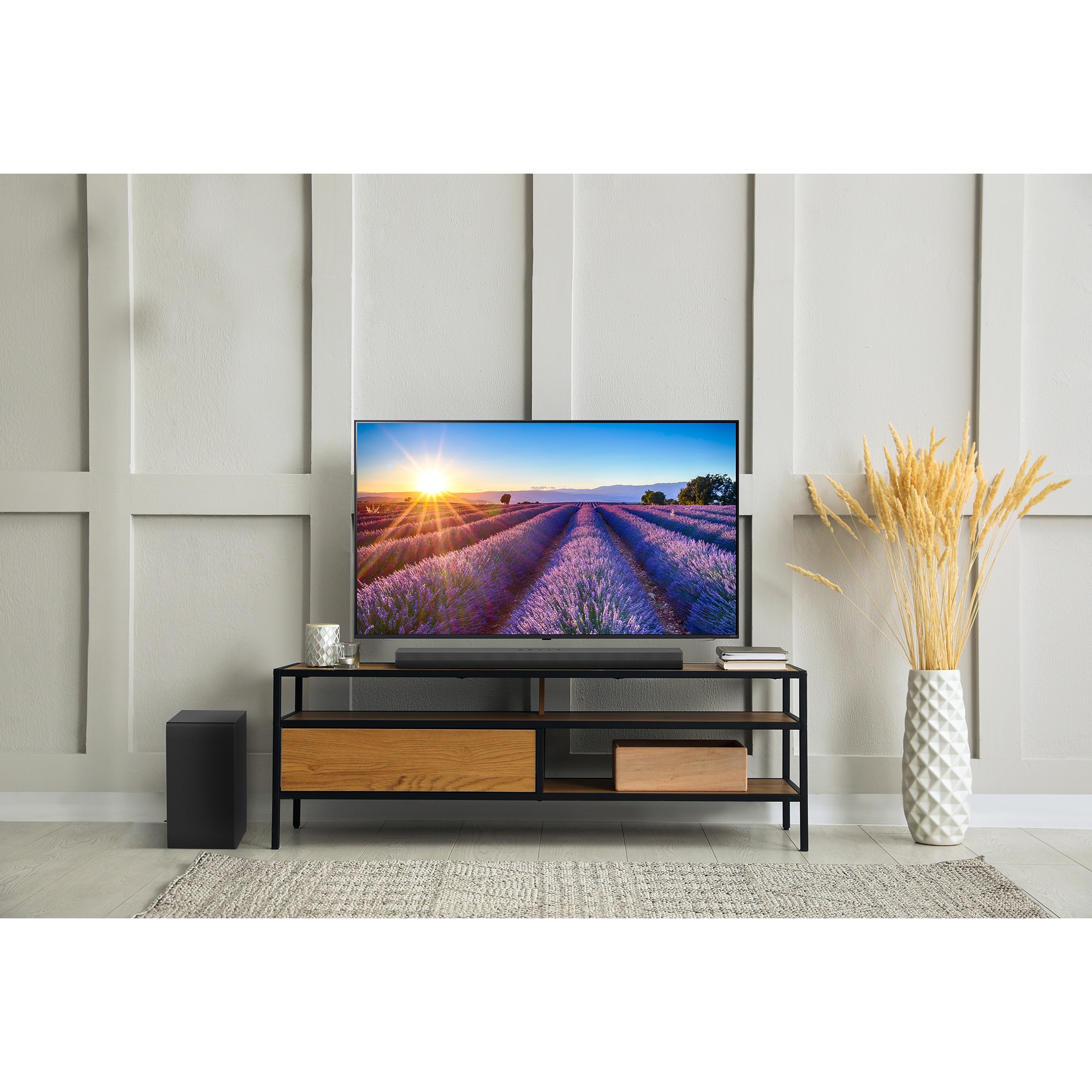 LG 2.1 Channel Sound Bar with Bluetooth & Wireless Subwoofer - Black, , hires