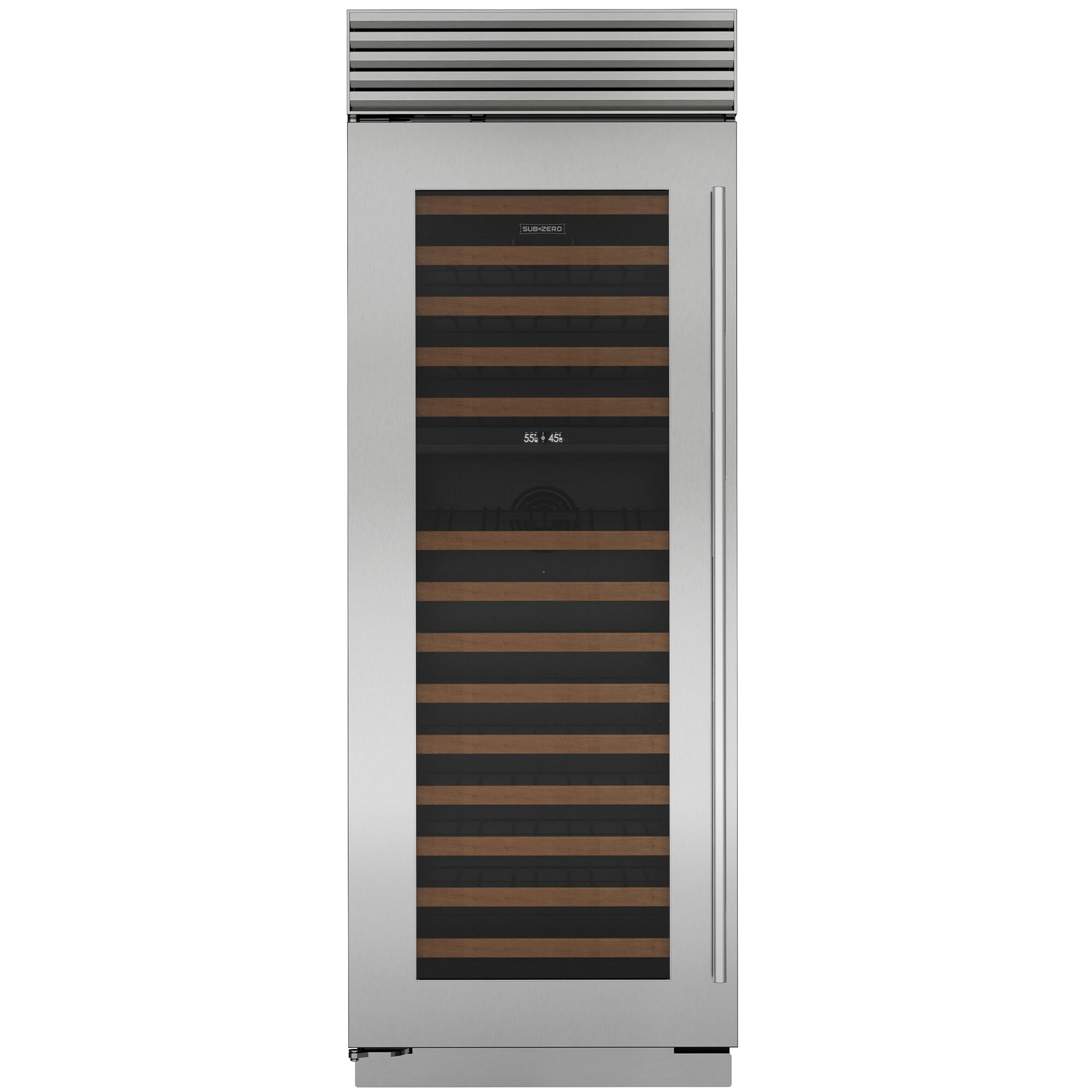 Sub-Zero Classic Series 30 in. Built-in Wine Column Storage with Wood Racks, Dual Temperature Zones & 146 Bottle Capacity - Stainless Steel, , hires
