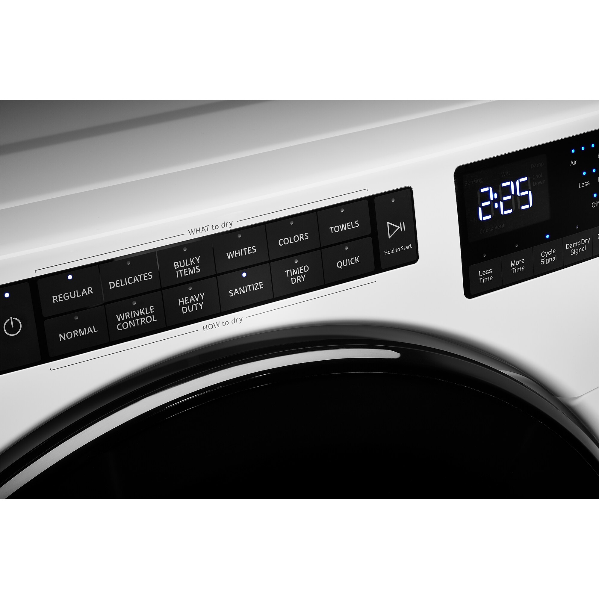 Whirlpool 27 in. 7.4 cu. ft. Stackable Gas Dryer with 36 Dryer Programs, 5 Dry Options, Sanitize