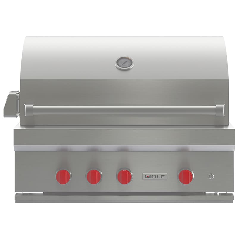 Wolf 36 in. 3-Burner Built-In Liquid Propane Gas Grill with Rotisserie, Sear Burner & Smoker Box - Stainless Steel, , hires