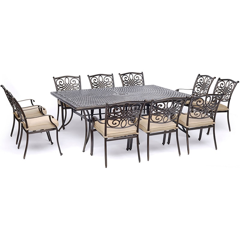 Hanover Traditions 11-Piece Dining Set-Tan, Tan, hires