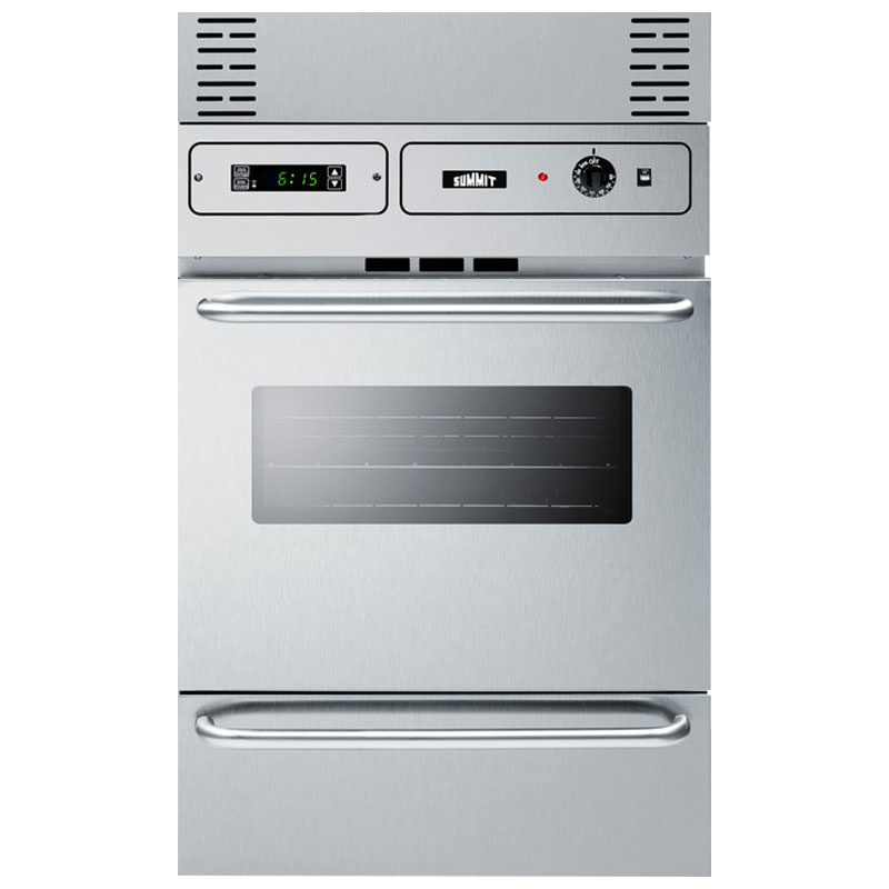 Summit 24 in. 2.9 cu. ft. Gas Wall Oven With Manual Clean Stainless