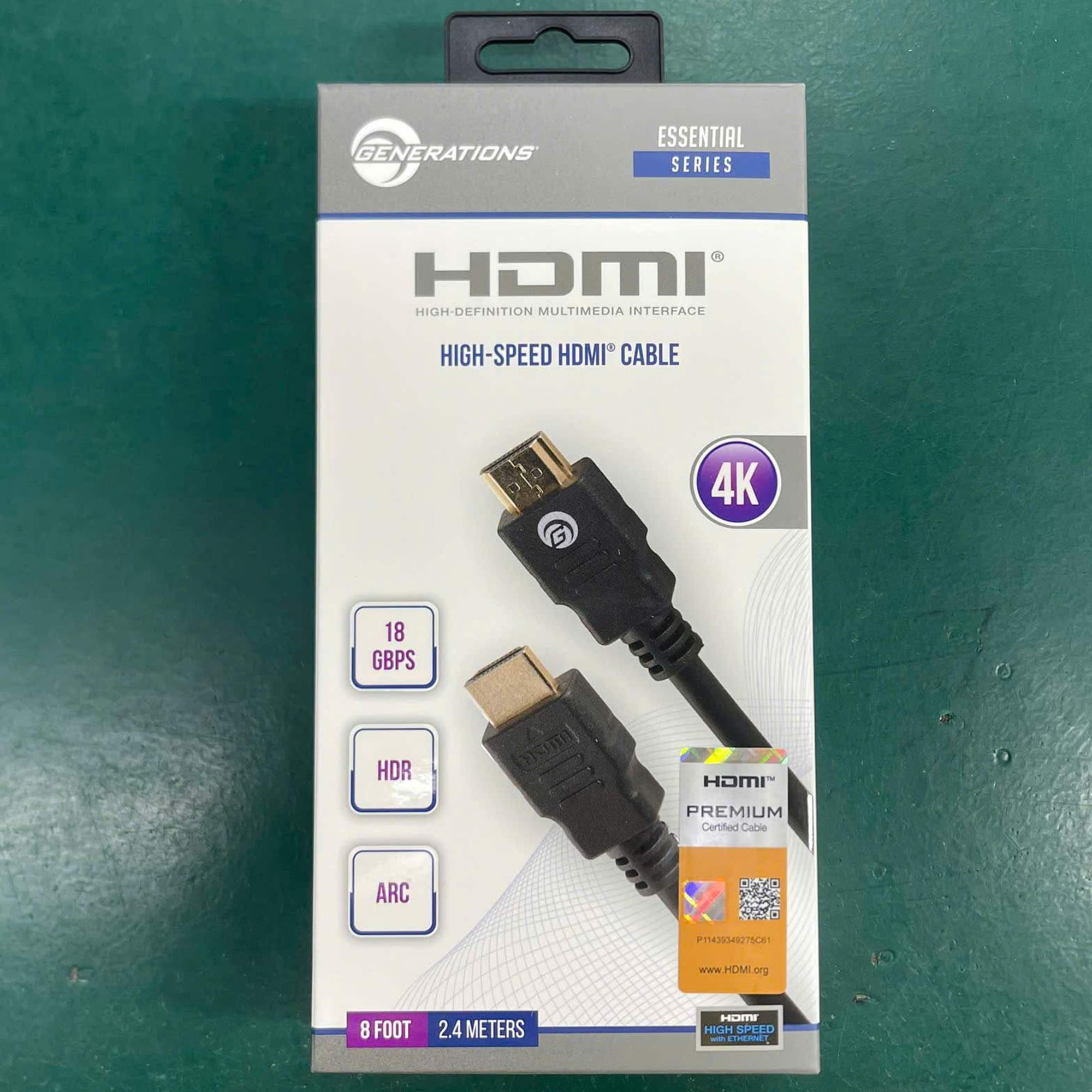 Generations 4K High-Speed 8Ft HDMI Cable, , hires