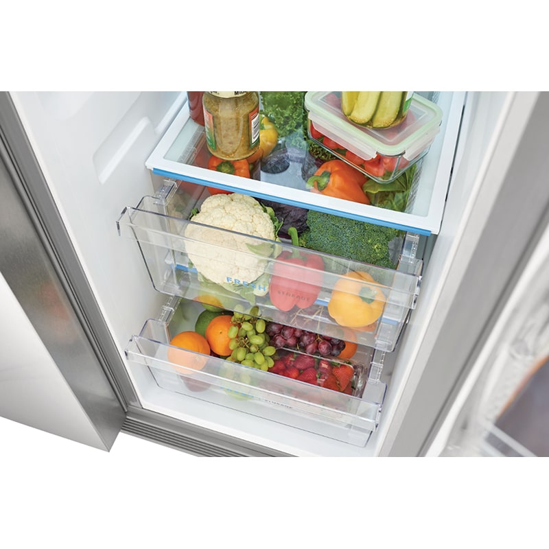 Frigidaire 36 in. 25.6 cu. ft. Side by Side Refrigerator with Ice & Water Dispenser - Stainless Steel, Stainless Steel, hires