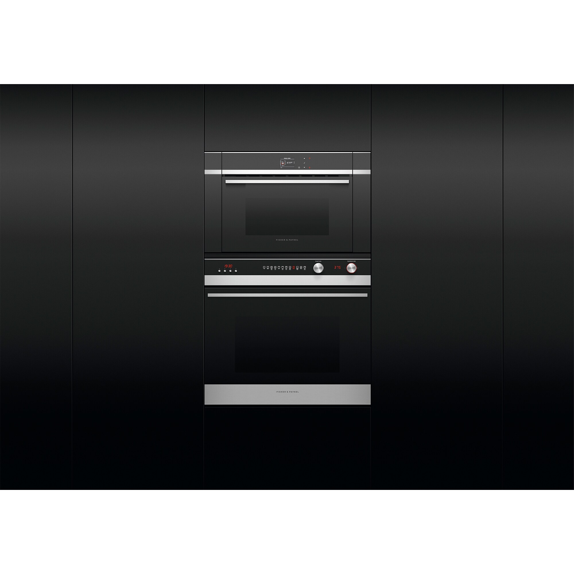 Fisher & Paykel Series 9 24 in. 1.3 cu. ft. Steam Electric Single Wall Oven with True European Convection - Stainless Steel, , hires