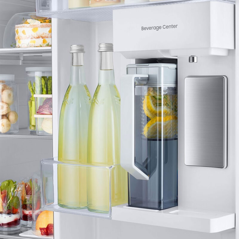 Samsung Bespoke 36 in. 22.6 cu. ft. Smart Counter Depth Side-by-Side Refrigerator with Internal Water Dispenser - Stainless Steel, Stainless Steel, hires