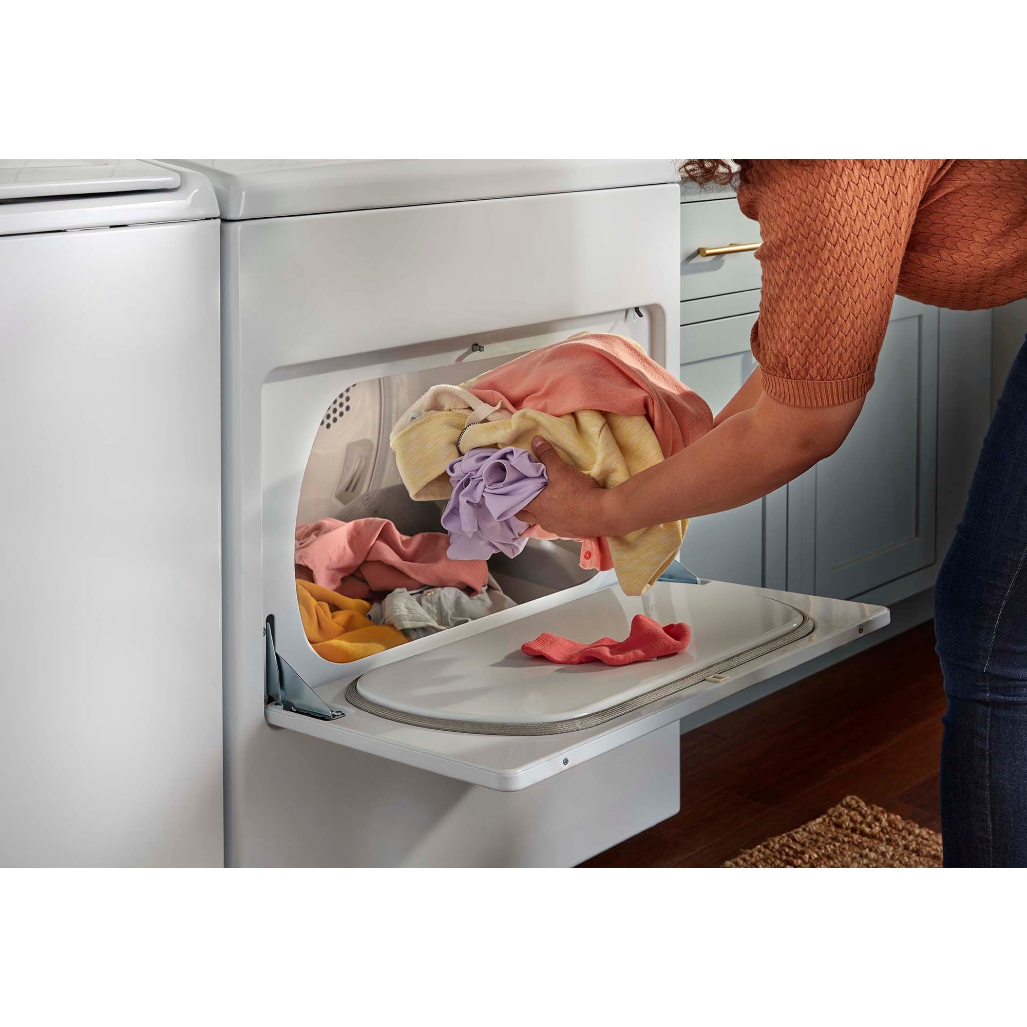 Whirlpool 29 in. 7.0 cu. ft. Top Loading Gas Dryer with 11 Dryer Programs, 1 Dry Options, Wrinkle Care & Sensor Dry - White, , hires