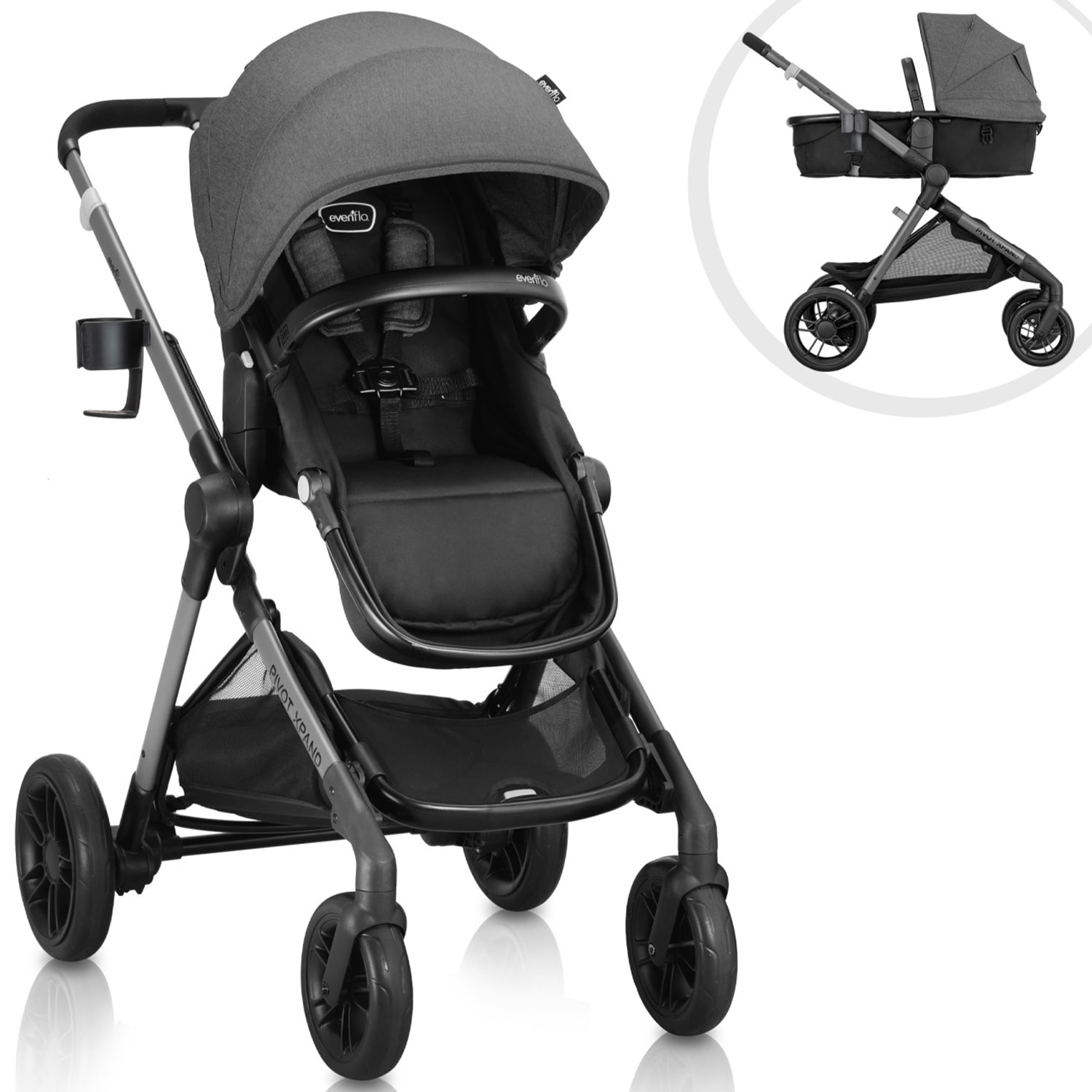 Evenflo Pivot Xpand Modular Stroller - Sabino Gray, Sabino Gray, hires