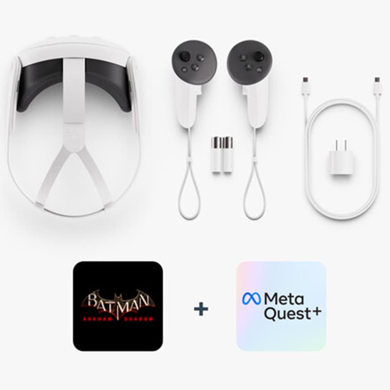 Meta Quest 3 512GB Virtual Reality Headset - Batman: Arkham Shadow & a 3-month Trial of Meta Quest+ Included - White, , hires