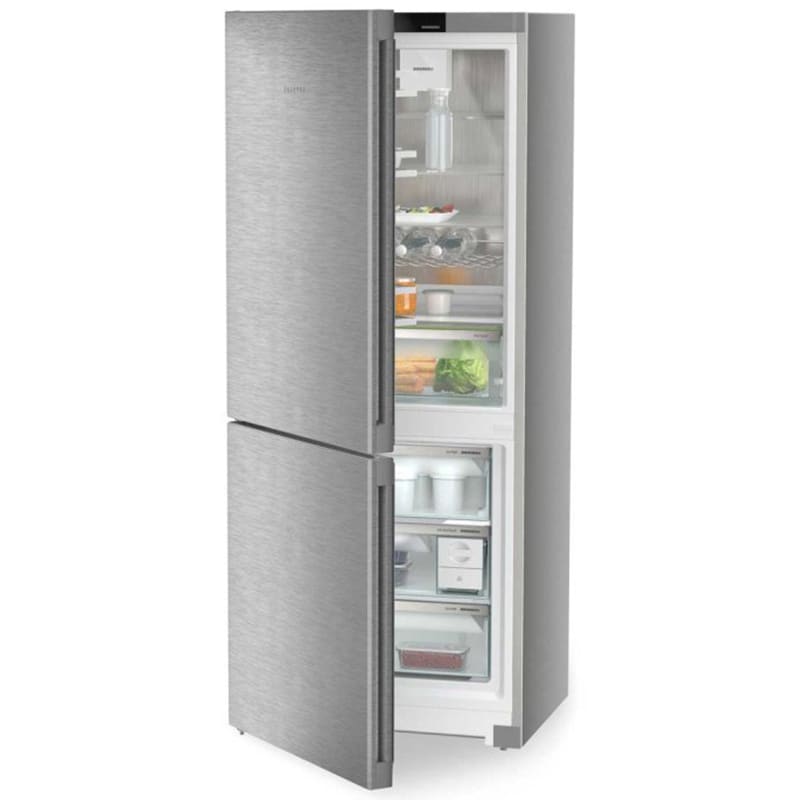 Liebherr Plus Series 30 in. 15.0 cu. ft. Left-Hinged Smart Counter Depth Bottom Freezer Refrigerator with Ice Maker - Silver, , hires