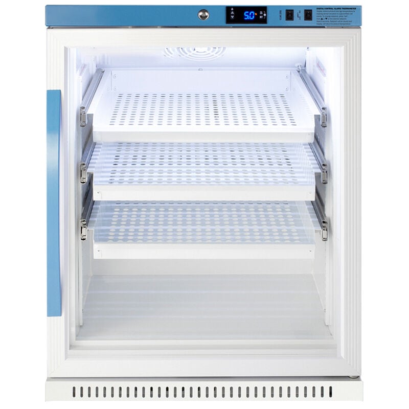 Summit Pharma-Vac Series 24 in. 6.0 cu. ft. Compact Freezerless Refrigerator for Medical Use with Tempered Glass Door - White, , hires