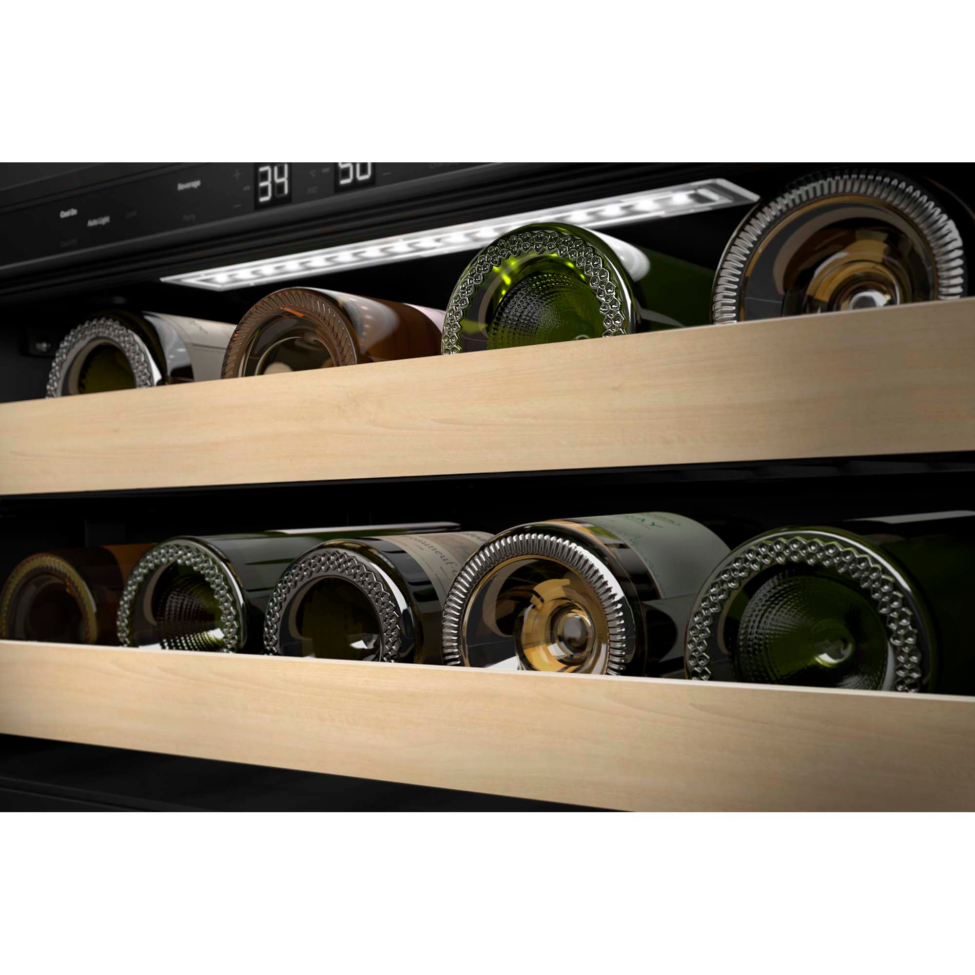 KitchenAid 24 in. 4.8 cu. ft. Built-In Beverage Center with Pull-Out Shelves & Digital Control - Stainless Steel, Stainless Steel, hires