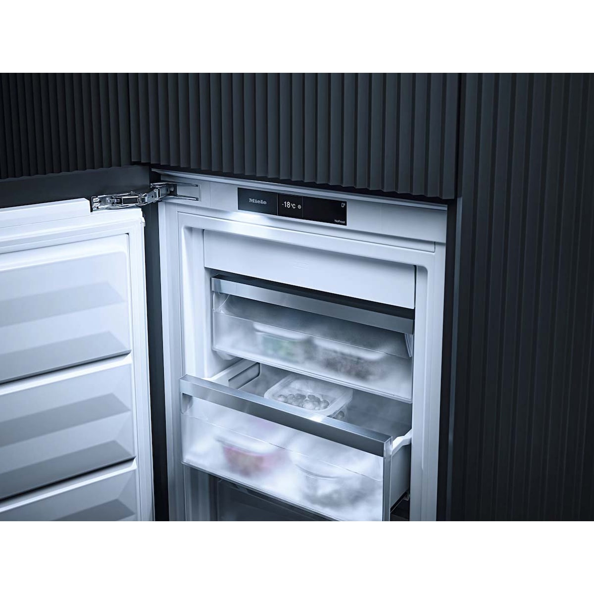 Miele PerfectCool Series 22 in. 7.5 cu. ft. Built-in Smart 8-Drawers Compact Upright Freezer with Ice-Maker - Custom Panel Ready, , hires