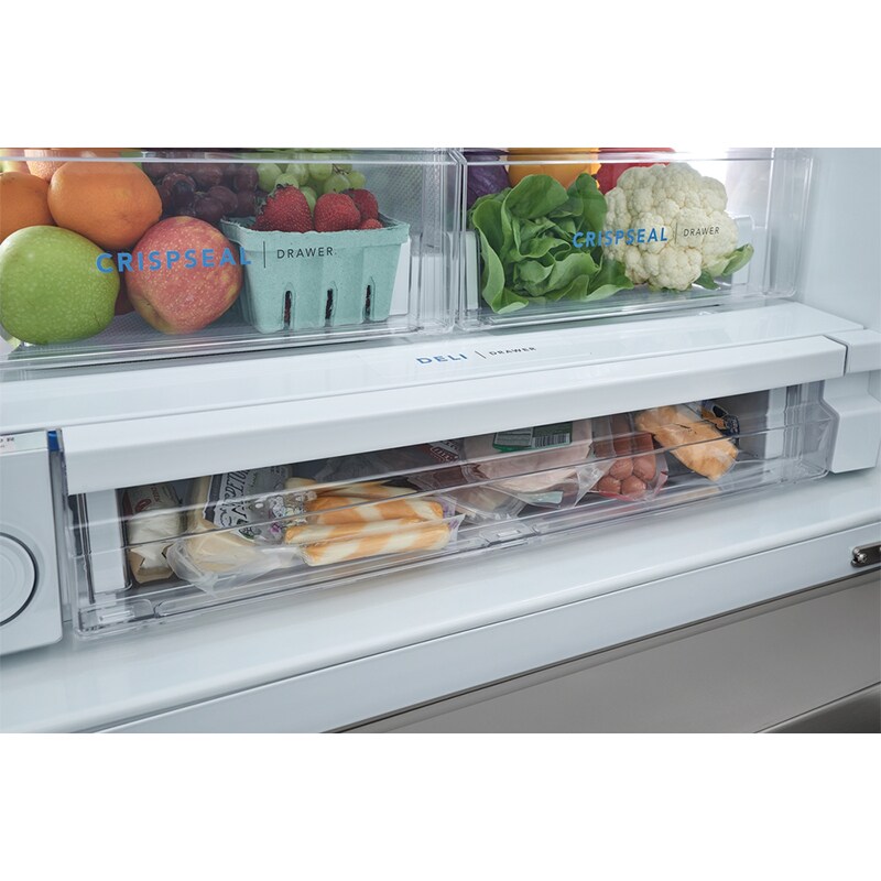 Frigidaire 36 in. 22.6 cu. ft. Counter Depth French Door Refrigerator with Ice & Water Dispenser - Stainless Steel, , hires