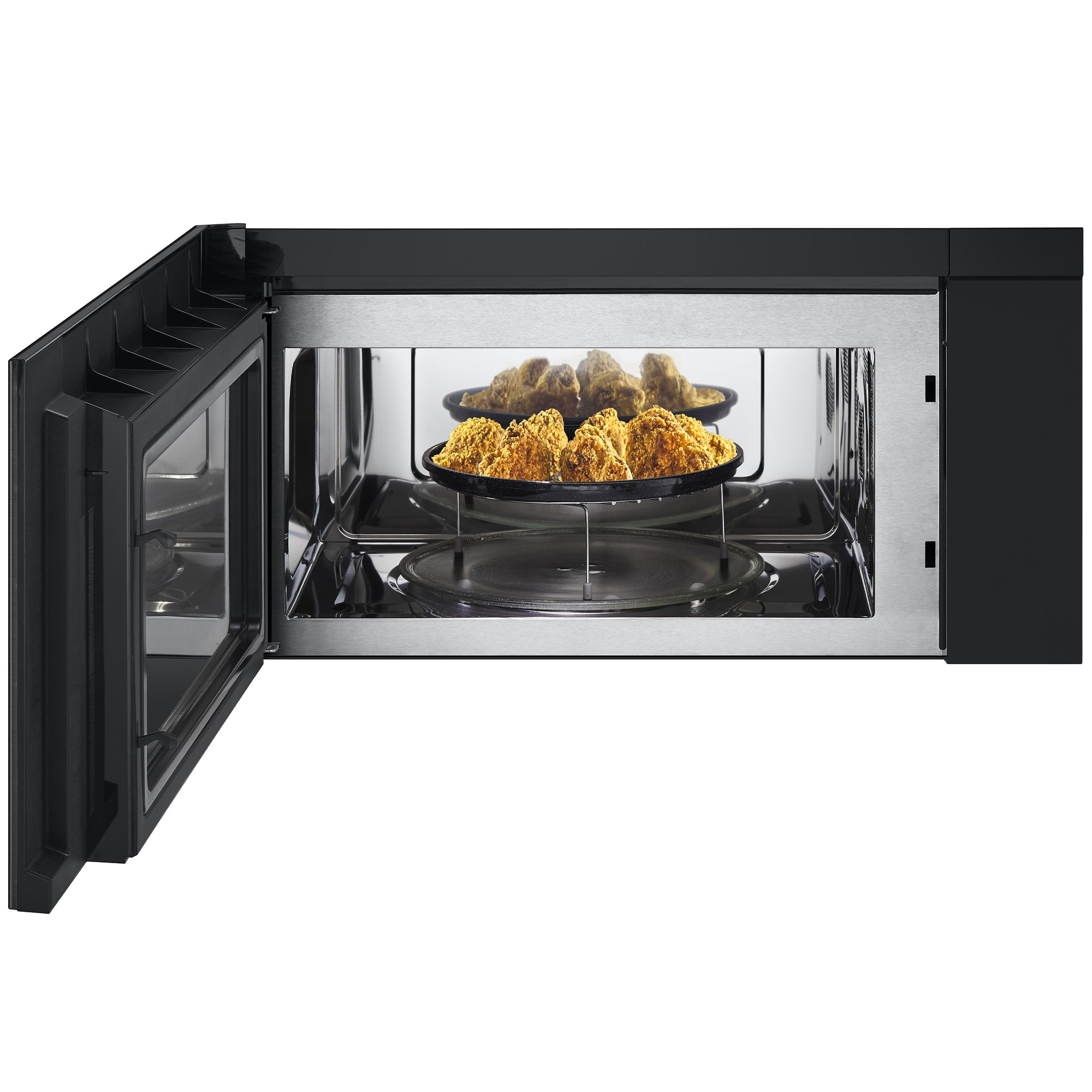 LG 30 in. 1.7 cu. ft. 950W Smart Over-the-Range Microwave with 300 CFM, Convection & Sensor Cooking - PrintProof Black Stainless Steel, PrintProof Black Stainless Steel, hires